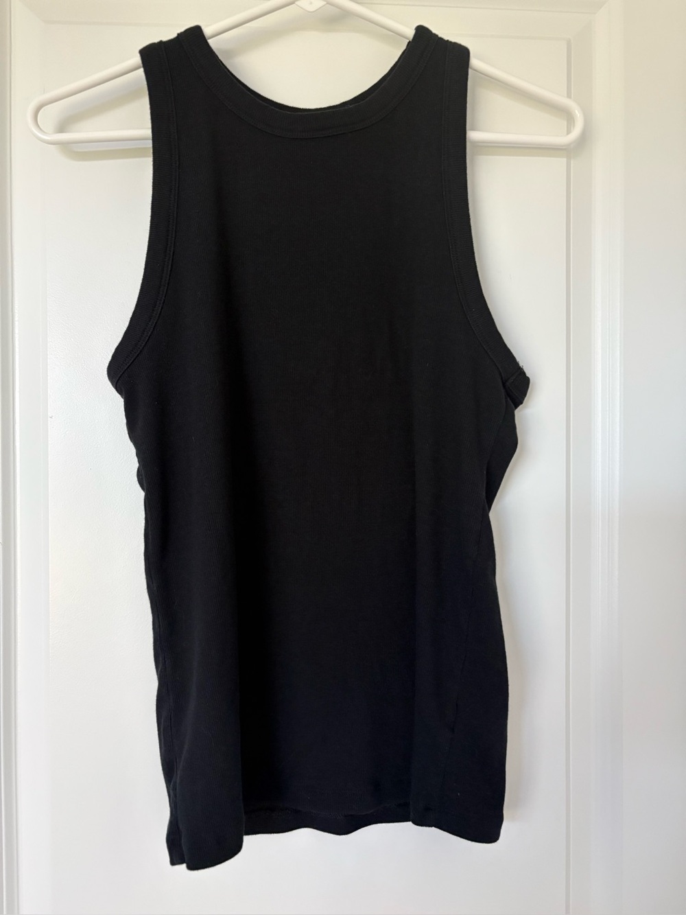 A New Day black Women's Slim Fit Ribbed Tank Top - large